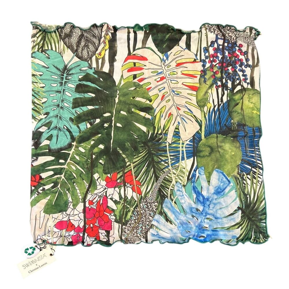 NWT Swiminista x Christian Lacroix Tropical Leaf Sarong / Cover-Up – 40”x19”